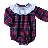 Granate Tartan Romper