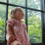 Coral Multiflower Romper
