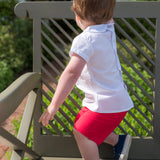Red Boys Cotton Shorts