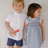 Navy Poplin Shorts