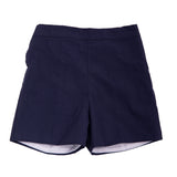 Navy Poplin Shorts