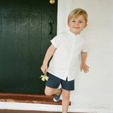 Navy Poplin Shorts